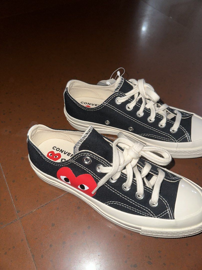 Comme Des Garcons PLAY All star 70 OX (Category: Sneakers) located in Bacolod City. Submitted by hideclutteringthings (Listing ID 1455249341, Image 2). Description: Comme Des Garcons PLAY All star 70 OX 5.5 mens / 7.5 womens UNISEX Brand new with tag — bought in thailand (with box) Rfs : wrong size .