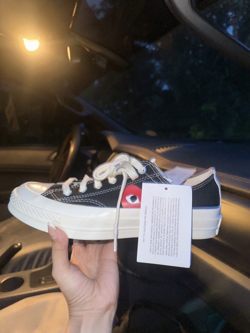 Comme Des Garcons PLAY All star 70 OX (Category: Sneakers) located in Bacolod City. Submitted by hideclutteringthings (Listing ID 1455249341, Image 3). Description: Comme Des Garcons PLAY All star 70 OX 5.5 mens / 7.5 womens UNISEX Brand new with tag — bought in thailand (with box) Rfs : wrong size .