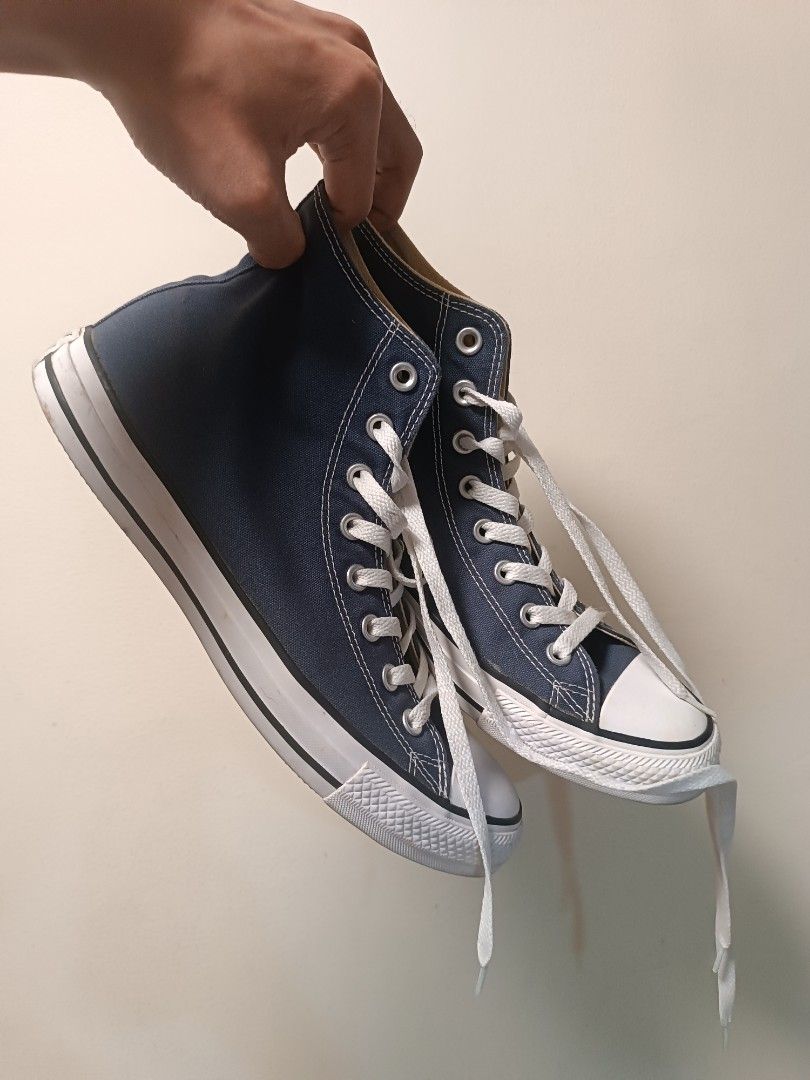 Converse Chuck Taylor All Star High Top Navy Blue (Category: Sneakers) located in Rizal. Submitted by negaman (Listing ID 1455317088, Image 1). Description: Converse All-star Hi top (Blue) (worn only once) - Size 8.5 US Men's - 1490php 📍Location: Rodriguez, Rizal 🚚 Shipping: Buyer will shoulder shipping fee, but we can share if you're buying 2 or more/take all 🗒️ RFS: Need funds for bills, decluttering, not used anymore.