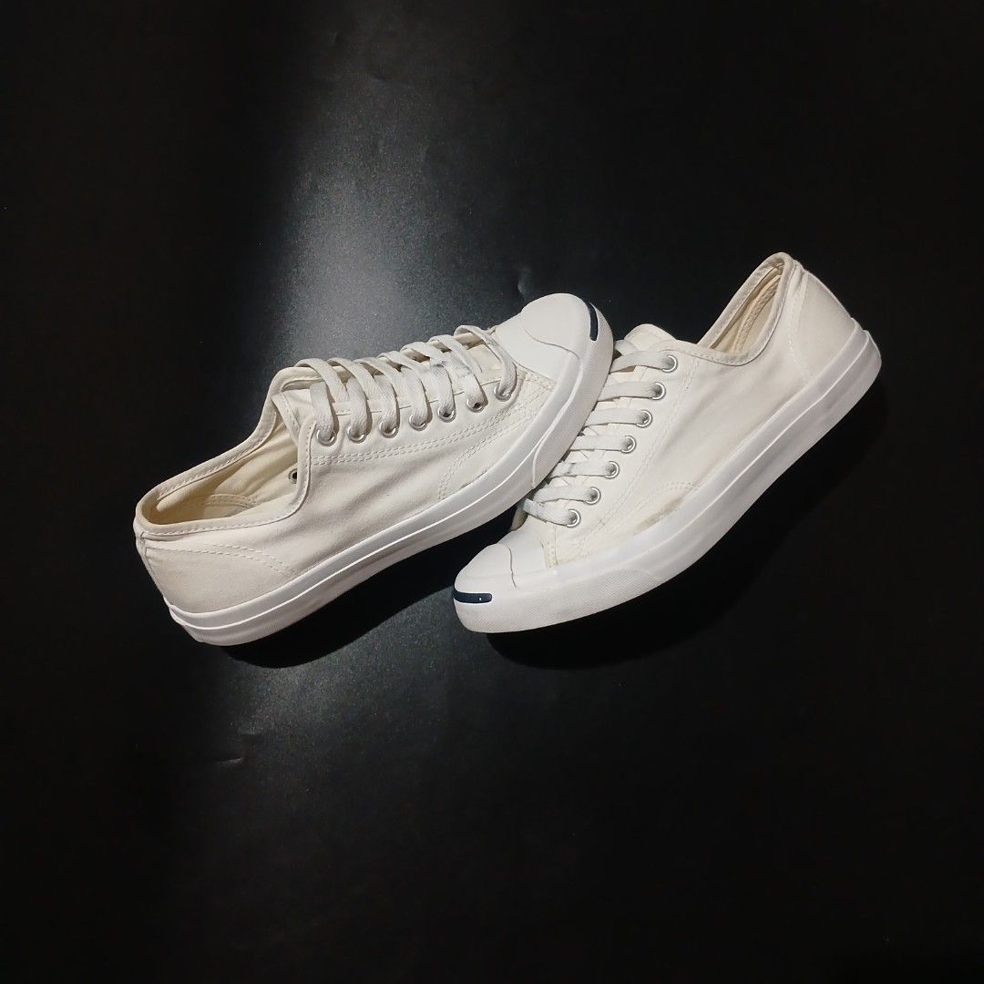 Converse Jack Purcell White Canvas Low Top Sneakers (Category: Sneakers) located in Cagayan de Oro. Submitted by sapatos_series (Listing ID 1455253486, Image 2). Description: CØNVĒRSĒ JACK PŪRCEĹĹ 🔥 good condition us8.5 eur41.5 26.5cm 850.