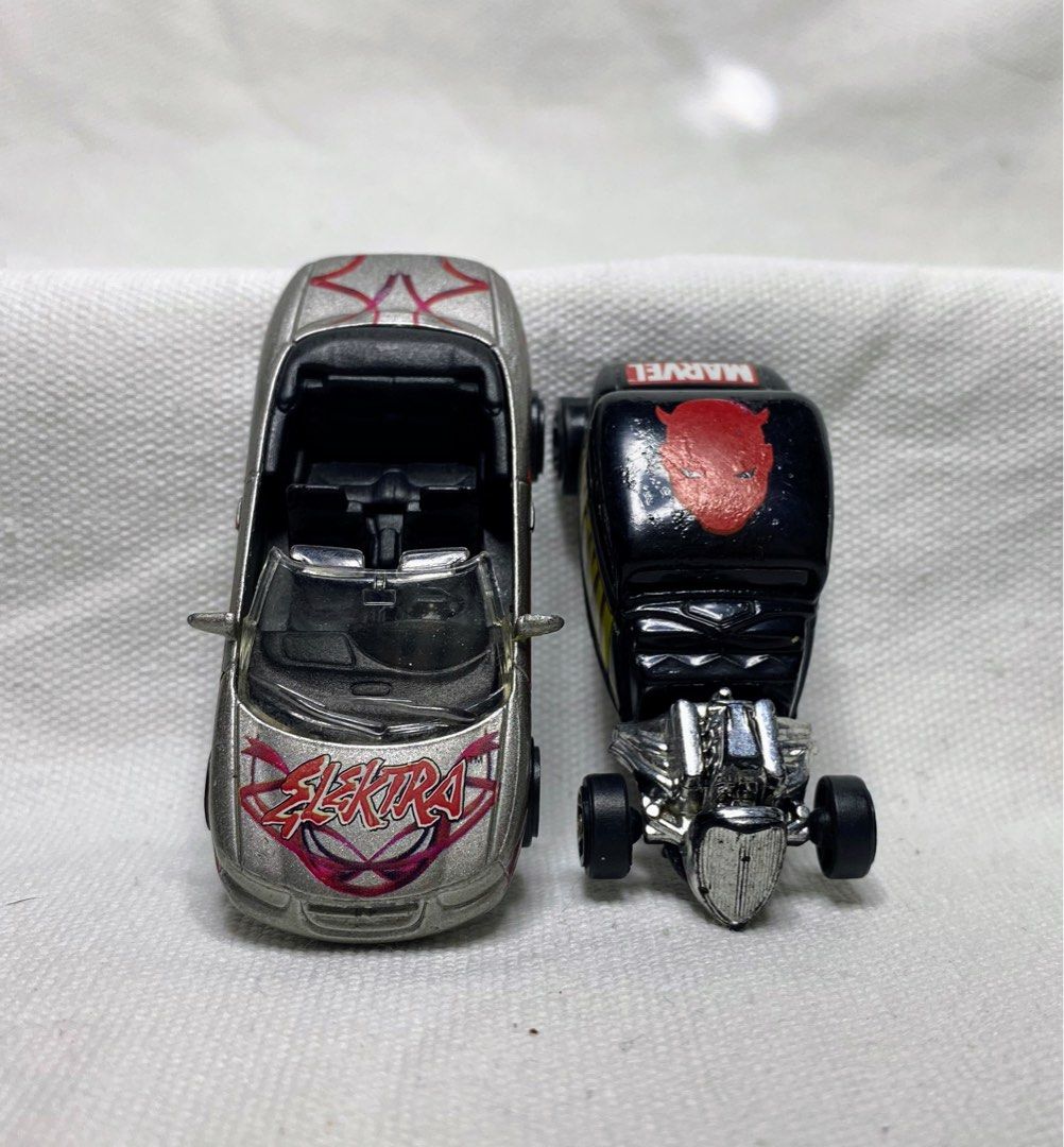 Daredevil and electra die cast (Category: Vehicle & Diecast Models) located in Angeles City. Submitted by noagrace (Listing ID 1455171047, Image 2). Description: Maisto 2003 Daredevil and electra 2pcs set for P150.