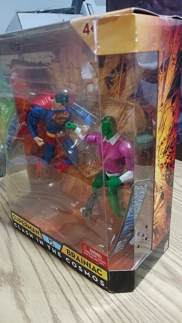 DC Universe Superman vs. Brainiac Action Figure Set (Category: Figurines & Statues) located in Manila. Submitted by iroh17 (Listing ID 1455168078, Image 2). Description: DC Universe action figure set featuring Superman and Brainiac. This is the 'Clash in the Cosmos' edition. Figures are still in the original packaging. Great for any DC Comics collector. - unopened box payment via gcash, maya, or bank transfer seller to shoulder SF.