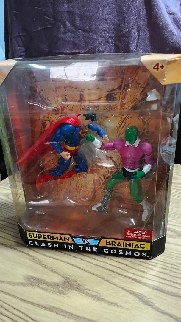 DC Universe Superman vs. Brainiac Action Figure Set (Category: Figurines & Statues) located in Manila. Submitted by iroh17 (Listing ID 1455168078, Image 3). Description: DC Universe action figure set featuring Superman and Brainiac. This is the 'Clash in the Cosmos' edition. Figures are still in the original packaging. Great for any DC Comics collector. - unopened box payment via gcash, maya, or bank transfer seller to shoulder SF.