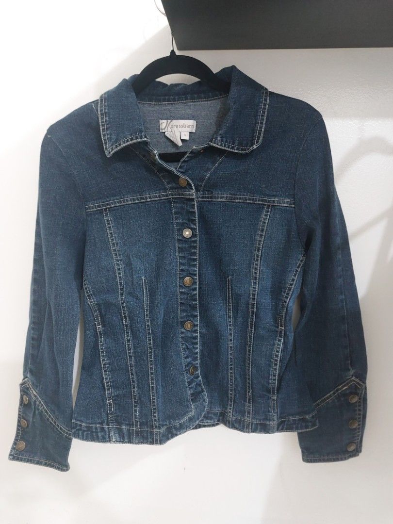 Fitted Buttoned Denim Jacket (With Pockets) (Category: Coats, Jackets and Outerwear) located in Manila. Submitted by spideymoon (Listing ID 1455259249, Image 1). Description: .