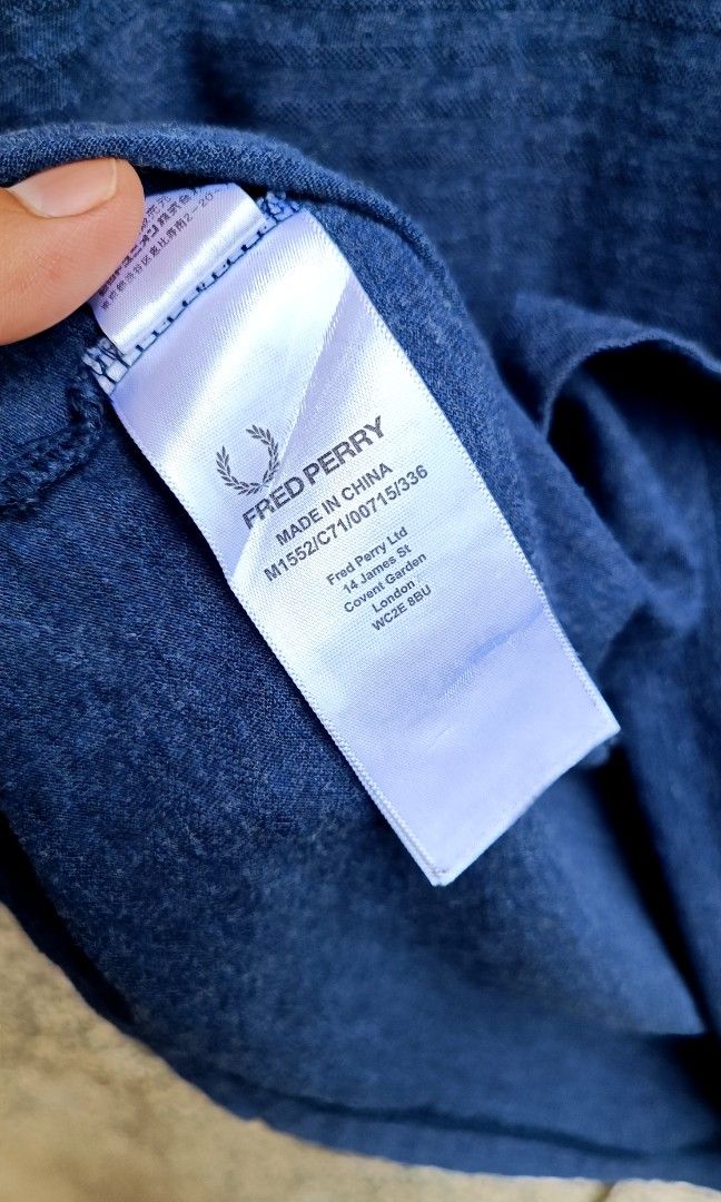 FRED PERRY (Category: Activewear) located in Davao. Submitted by st333tcartel (Listing ID 1455184365, Image 3). Description: Small Length 27 Width 20 Issue:Slight stain at neck line part check last pic..