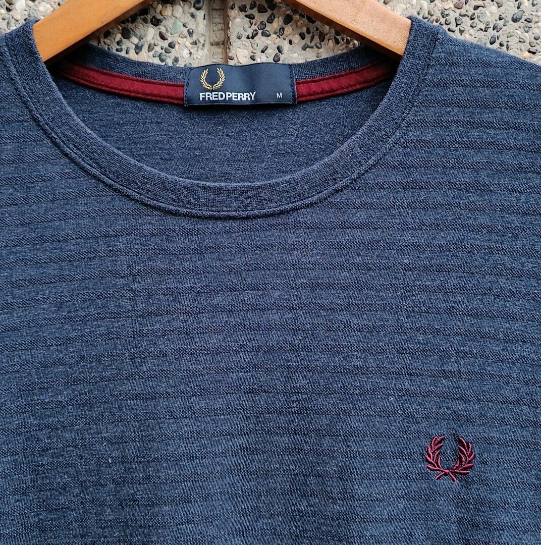 FRED PERRY (Category: Activewear) located in Davao. Submitted by st333tcartel (Listing ID 1455184365, Image 2). Description: Small Length 27 Width 20 Issue:Slight stain at neck line part check last pic..