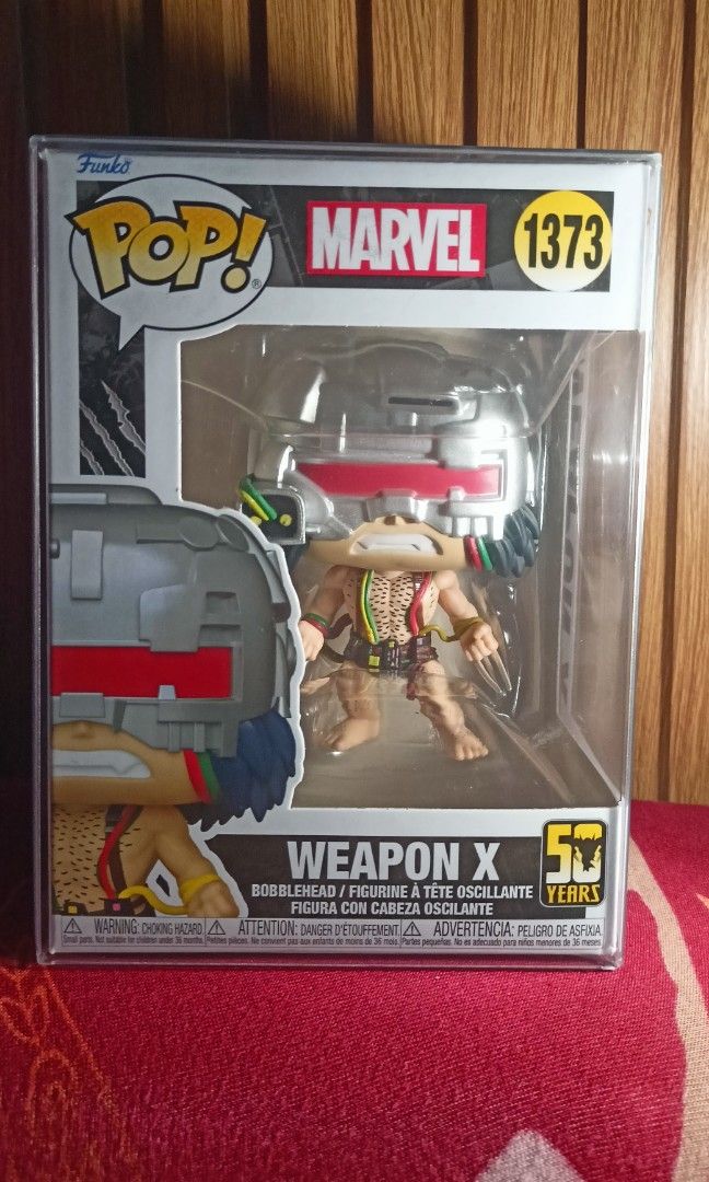 Funko Pop! Marvel - WOLVERINE - Weapon X #1373 (Category: Figurines & Statues) located in Manila. Submitted by hunts_collectibles (Listing ID 1455205092, Image 1). Description: -Box condition: 8/10 -BobbleHead -50 years anniversary.