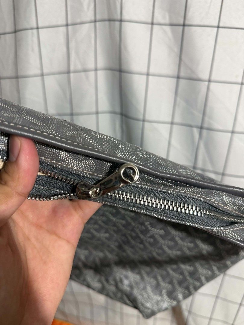 Goyard Grey Monogram Hobo Bag with Pouch (Category: Luxury Bags & Wallets) located in Manila. Submitted by preciousma24494 (Listing ID 1455262591, Image 2). Description: - Grey Goyard Hobo Bag medium no issues - Classic Goyardine monogram pattern - Zipper closure - Durable leather trim and handles - Spacious lined interior - Comes with a matching pouch - Ideal for everyday use - Made in France.