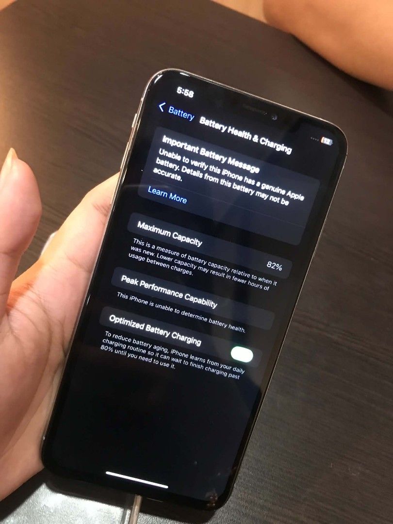 Iphone XS max 256gb (Category: iPhone X Series) located in Antipolo. Submitted by oddhawk.5a062c (Listing ID 1455238164, Image 3). Description: may bawas pa sa sure buyer iphone XS max (256gb) BATTERY HEALTH: 82% TRUE TONE WORKING FRONT AND BACKCAM MALINAW ISSUE: WIFI AND HOTSPOT ONLY NO FACE ID BAWAL IRESET AND UPDATE UNIT AND CASE ONLY LOWER ANTIPOLO LOC.