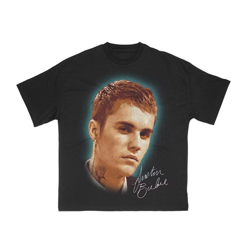 Justin Bieber Graphic Vintage Bootleg Tee (Category: Shirts) located in Marikina City. Submitted by value_hub25 (Listing ID 1455250037, Image 1). Description: -Front and Back Print - S to XL Available .