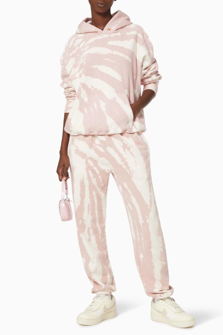 Les Tien Pink Tie-Dye Sweatpants (Category: Other Bottoms) located in La Trinidad. Submitted by beenaged (Listing ID 1455175968, Image 1). Description: - Super comfy Les Tien sweatpants - Pink and white tie-dye pattern - Elastic waistband with drawstring - Cuffed ankles - Made in USA - Ideal for lounging or casual wear Size 28-30 Length 39 Excellent to good as new price 1580 location Baguio City shipping nationwide .