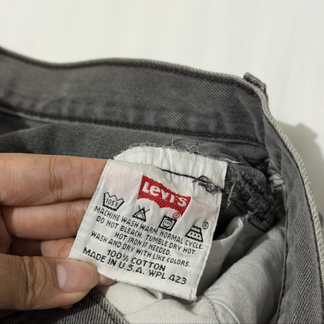 Levi's Vintage Grey Denim Jeans (Category: Jeans) located in Kawit. Submitted by grazielaa (Listing ID 1455270506, Image 3). Description: - Classic grey Levi's jeans - Straight leg fit - Signature Levi's tab and leather patch - Versatile staple piece for any wardrobe - Button Fly Closure RFS: decluttering .