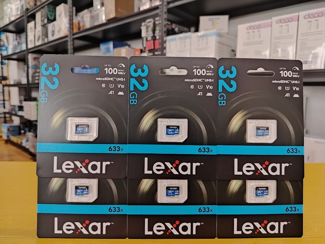 Lexar MicroSD Card 633x 32GB Class 10 microSDHC (Category: Memory & SD Cards) located in Pasig City. Submitted by technofuseofficial (Listing ID 1455214519, Image 3). Description: Lexar MicroSD Card 633x 32GB Class 10 microSDHC Brand New and Original Items Store Location: 4F Unit 402, 604 Shaw Boulevard, Barangay Kapitolyo, Pasig City Same Day Delivery: - Lalamove delivery within Metro Manila - For walk-ins: Always PM first for item availability 