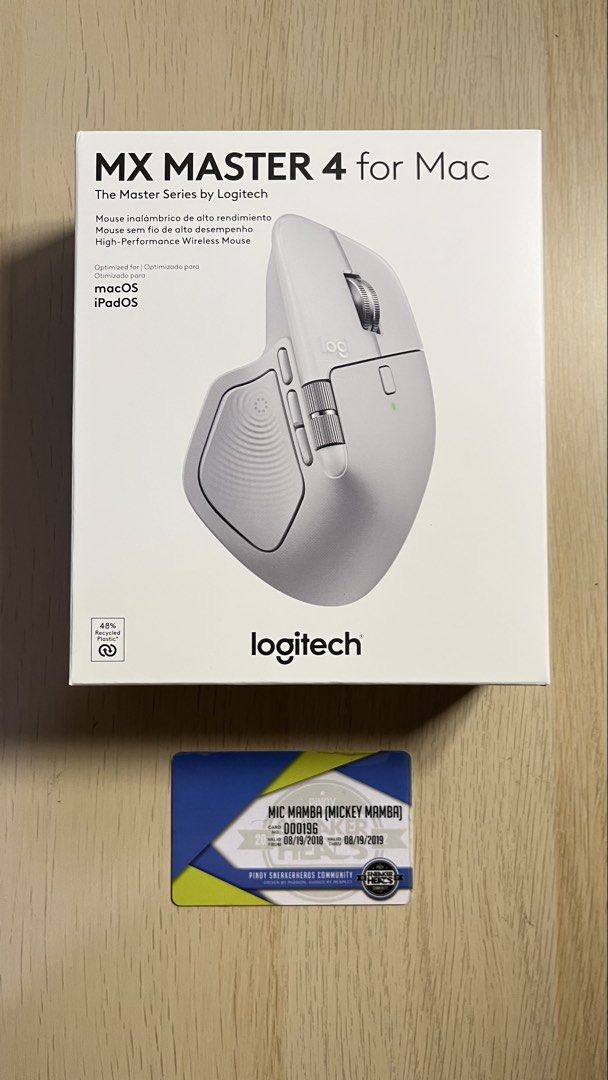 Logitech MX Master 4 for Mac White Silver (Category: Mouse & Mousepads) located in Taguig. Submitted by micmamba24 (Listing ID 1455245387, Image 1). Description: FOR SALE ONLY (NO SWAP) BRAND NEW/SEALED WAY BELOW SRP ORIGINAL/AUTHENTIC/LEGIT COMES WITH PAPER BAG Logitech MX Master 4 for Mac White Silver Also compatible with any bluetooth device like Windows, iOS, etc. Complete specifications: https://www.logitech.com/en-ph/shop/p/mx-master-4-mac 
