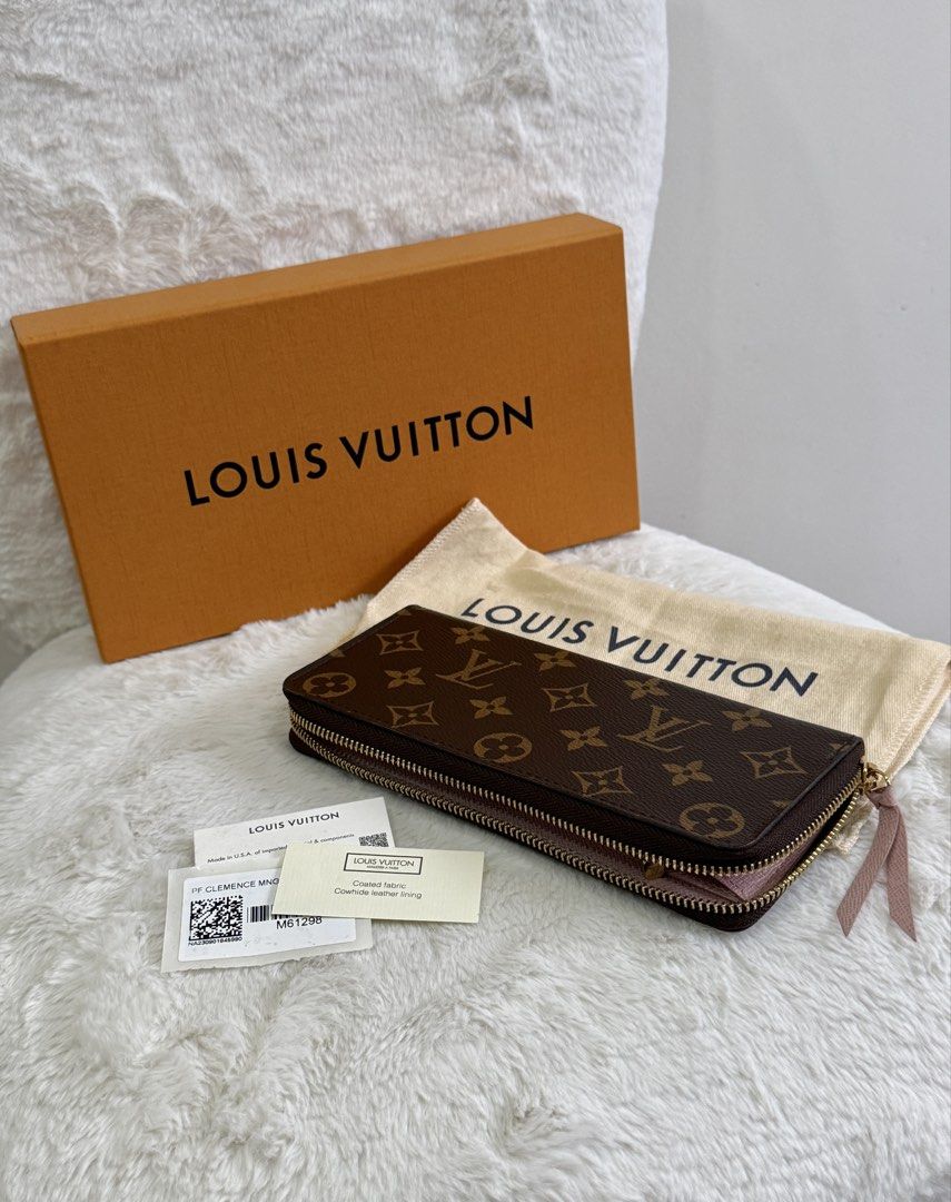 Fastbreak SALE Louis Vuitton LV Monogram Clemence Long Wallet (Category: Luxury Bags & Wallets) located in Quezon City. Submitted by closet24 (Listing ID 1455247908, Image 1). Description: - Microchip (NFC detected) - Rose Ballerine color - Classic Monogram Canvas with Pink Interior - Multiple Card Slots and Compartments - Includes Original Box, Dust Bag, and Authenticity Cards Giftable Overall LIKE NEW condition Signs of use only on interior zip