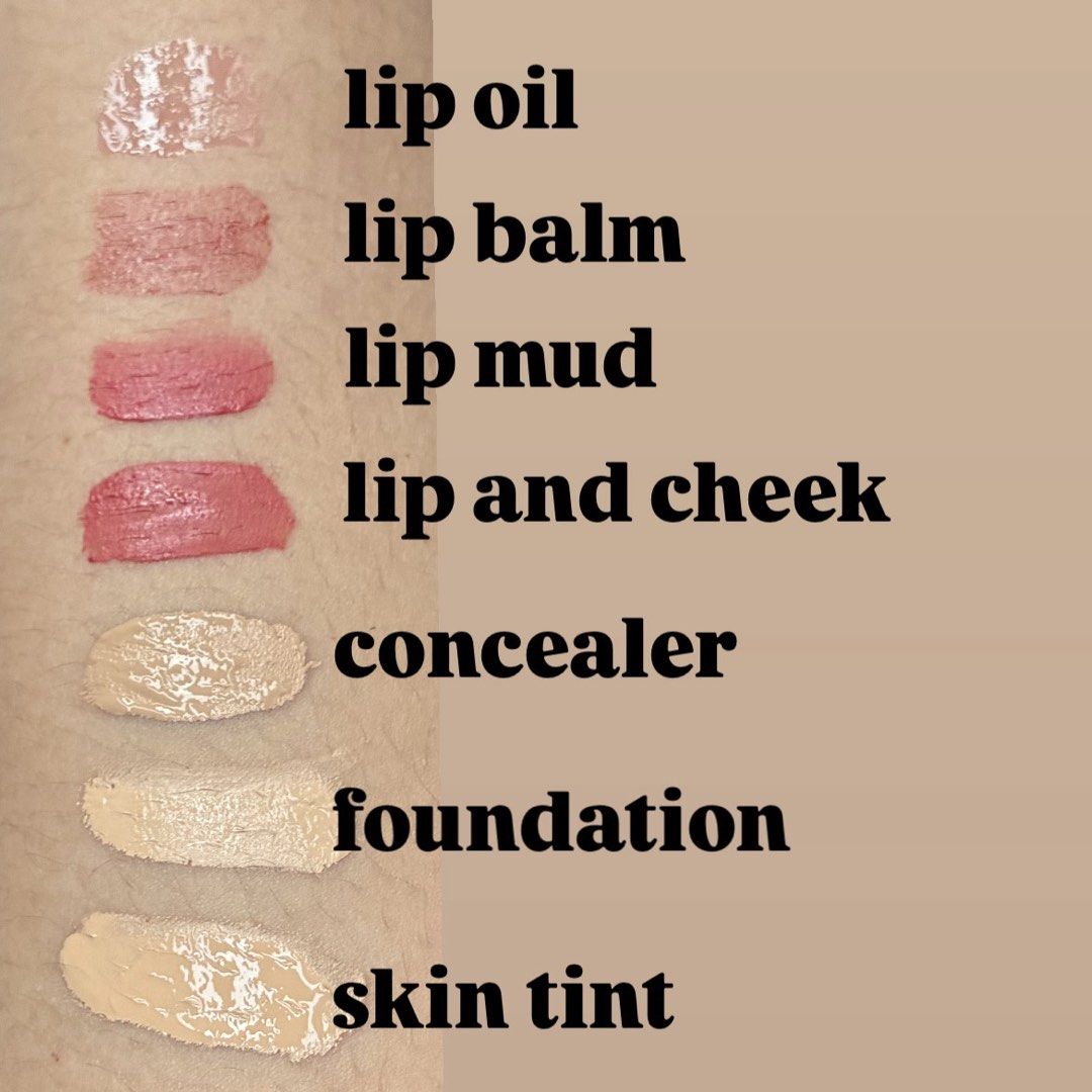 Makeup Bundle (Category: Makeup) located in Manila. Submitted by gabasta998 (Listing ID 1455229413, Image 2). Description: given by a friend as a bridesmaid gift in the US. Unbranded but very very good quality (US-made) all used but still around 60-95% full inclusions: -skin tint -foundation -concealer -lip and cheek mud -lip mud -lip balm -lip oil.