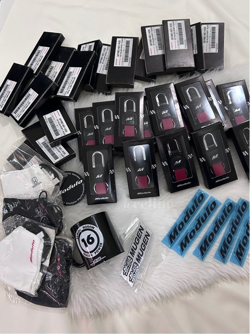 Modulo keyholders & stickers (Category: Emblem, Sticker and Decals) located in Quezon City. Submitted by celine_25 (Listing ID 1455162770, Image 1). Description: Modulo key holders Modulo sticker Honda face masks.