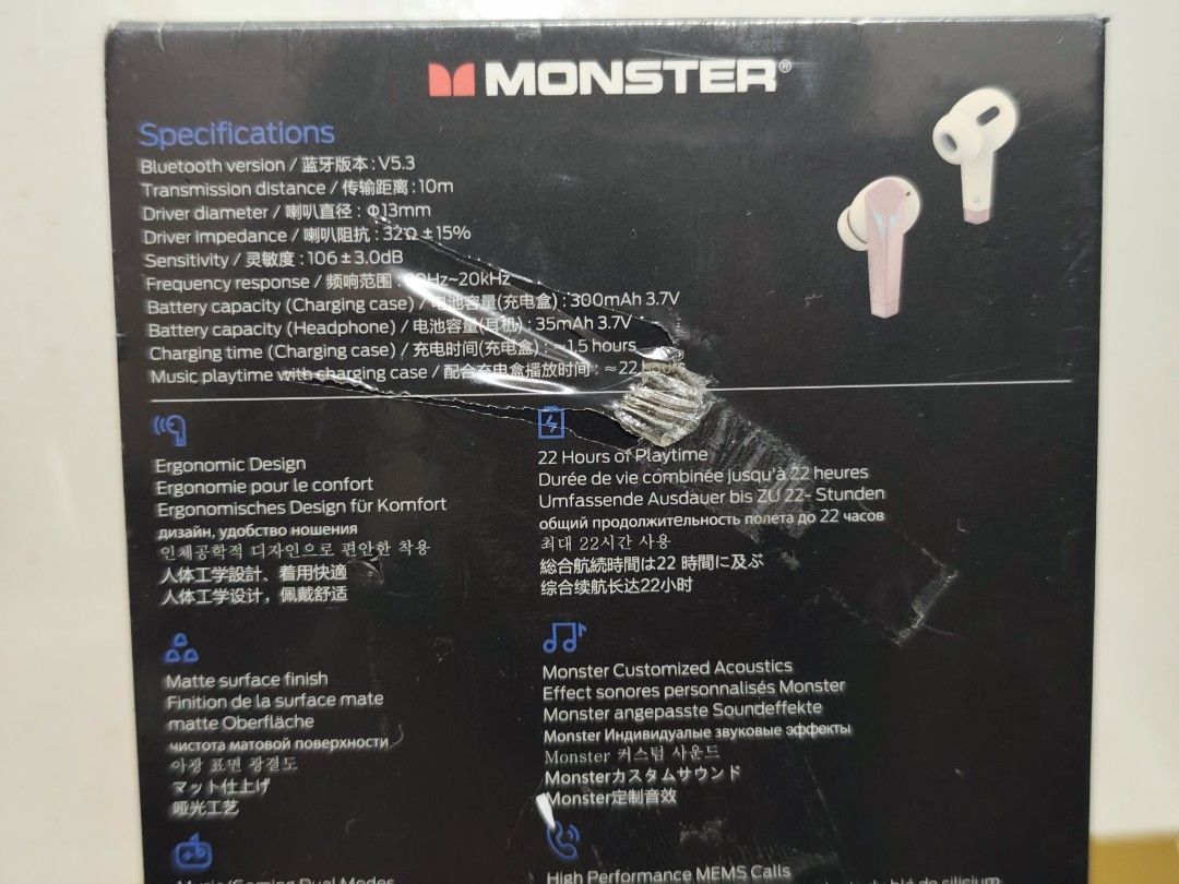 Monster: airmars xkt06 (Category: Earphones) located in Rizal. Submitted by royalty1998 (Listing ID 1455197065, Image 3). Description: brand new wireless gaming headset Bluetooth functionality ergonomic design 22 hrs of play time charging time is 1.5 hrs.