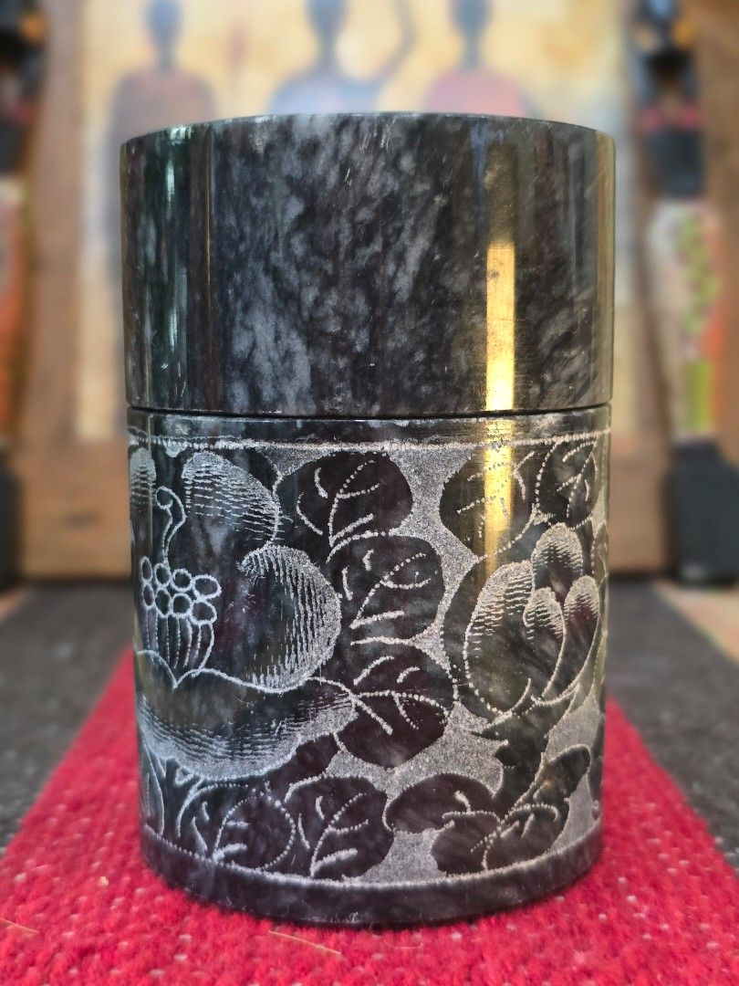 Natural Stone Jar (Marble) with Etched Flowers (Category: Other Home Decor) located in Taguig. Submitted by themessynook (Listing ID 1455321192, Image 1). Description: .