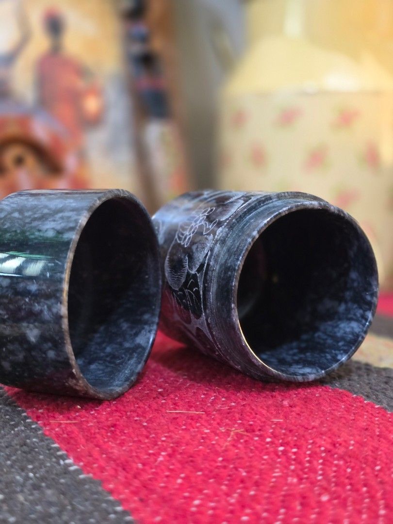 Natural Stone Jar (Marble) with Etched Flowers (Category: Other Home Decor) located in Taguig. Submitted by themessynook (Listing ID 1455321192, Image 3). Description: .