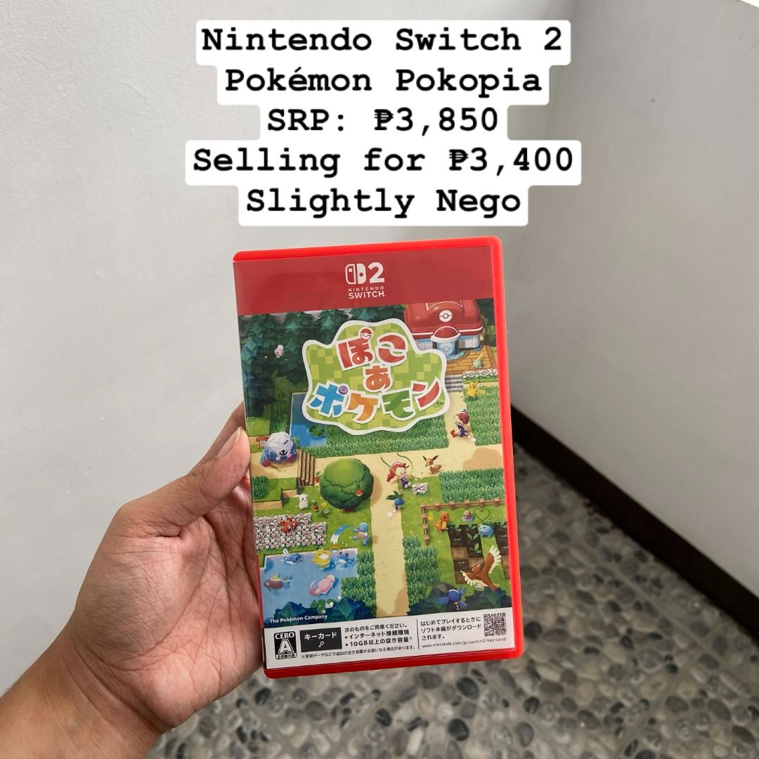 Nintendo Switch 2 Pokémon Pokopia Game (Category: Nintendo) located in Rizal. Submitted by chloeysabelperez-gonzalez (Listing ID 1455157739, Image 1). Description: - Nintendo Switch 2 Game: Pokémon Pokopia - Original SRP: P3,850 - Selling Price: P3,400 - Price is slightly negotiable Please check photos for details! 📥 Message me for more photos/videos. 💸 MOP: GCash, MariBank, GoTyme & BPI 🚚 MOD: Lalamove or Self-Pick-up 📍Manila.