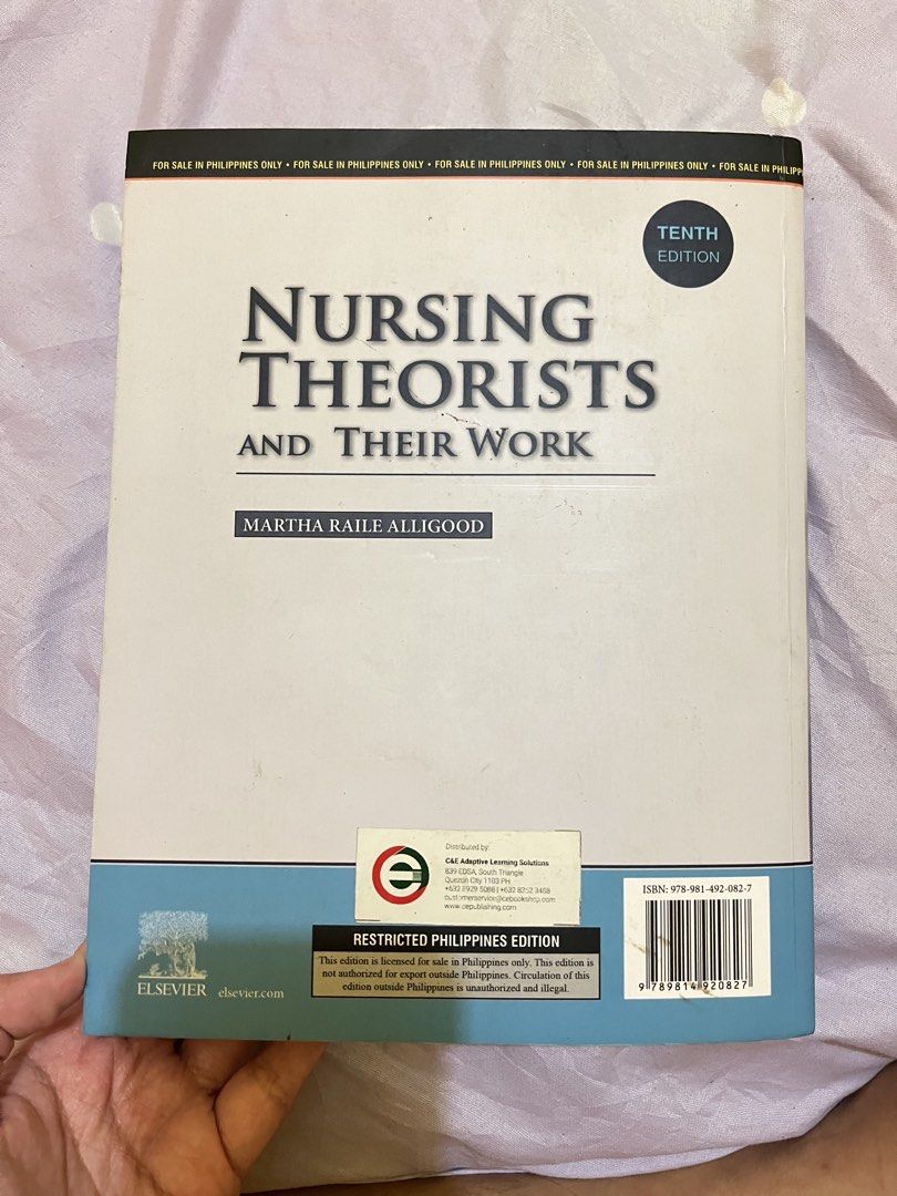 Nursing Theorist and Their Work (TFN) (Category: Textbooks) located in Valenzuela. Submitted by silverphoenix-1f4e (Listing ID 1455274810, Image 2). Description: orig price: 1285 may minimal fold lang sa cover.