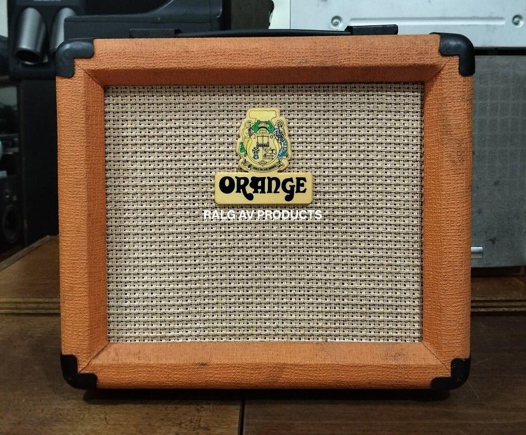 Orange Crush 10 Guitar Amplifier (Category: Musical Instruments) located in Bulacan. Submitted by ronald277077025 (Listing ID 1455233080, Image 1). Description: ORANGE PRACTICE GUITAR AMPLIFIER CRUSH 10 10 WATTS SOLID STATE POWER OUTPUT 6" ORANGE CUSTOM WOOFER GAIN 1 AND 2 CONTROLS MASTER VOLUME CONTROL EQ KNOBS( HIGH/MID/LOW) - 3 BAND EQUALIZER DIALS TO SHAPE TONE. INPUT/OUTPUT JACK TERMINALS 110 VOLTS( ADD 500 PESOS FOR TRANSFORMER) DIMENSIONS: