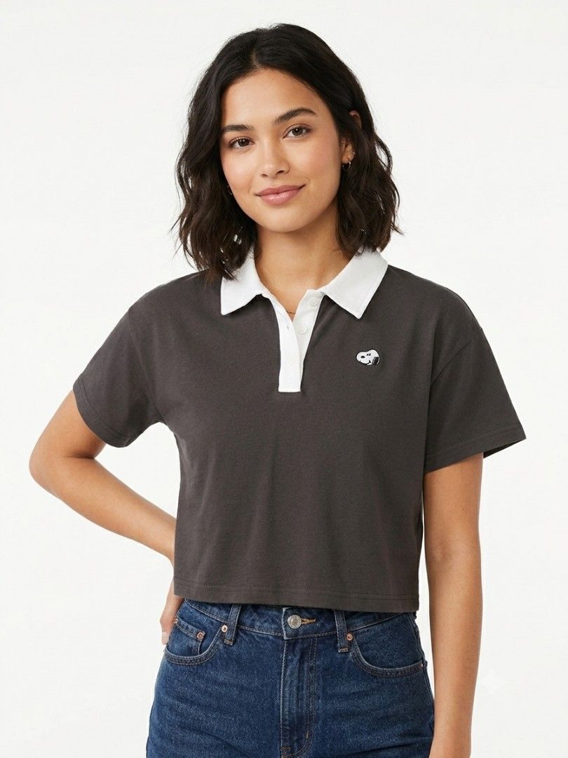 PEANUTS Dark Brown Polo Shirt (Womens) (Category: Shirts) located in Cavite. Submitted by dimesandthreadsph (Listing ID 1455291489, Image 1). Description: Take Note: Hindi ito pure cotton. 65% Polyester. 35% Cotton. Okay na okay pa ang condition. 9 over 10 condition. PEANUTS Dark Brown Polo Shirt (Womens) Price: 150ph Size: M Length: 19 Width: 20.5 - 21 Color Rate: 9/10 Good condition. No issue. No downpayment, no reservation. Color may vary due 
