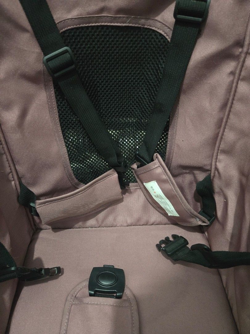 Pink Lightweight Baby Stroller with Storage Basket (Category: Strollers) located in Manila. Submitted by opssyyyy (Listing ID 1455314074, Image 2). Description: - Lightweight pink stroller - Secure 5-point harness - Breathable mesh back - Convenient storage basket - Easy folding for transport - Minor wear on handle grip (see last photo) - Fully functional and ready for use.