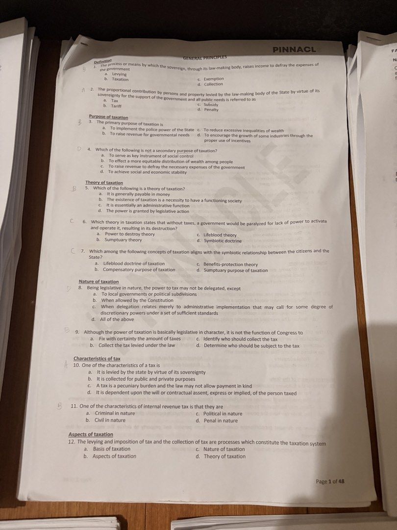 Pinnacle Reviewers May 2024 (hybrid) (Category: Textbooks) located in Manila. Submitted by crystalsky18447 (Listing ID 1455281176, Image 3). Description: All 6 subjects (take all) • handouts and reviewers • buyer will shoulder the shipping fee.