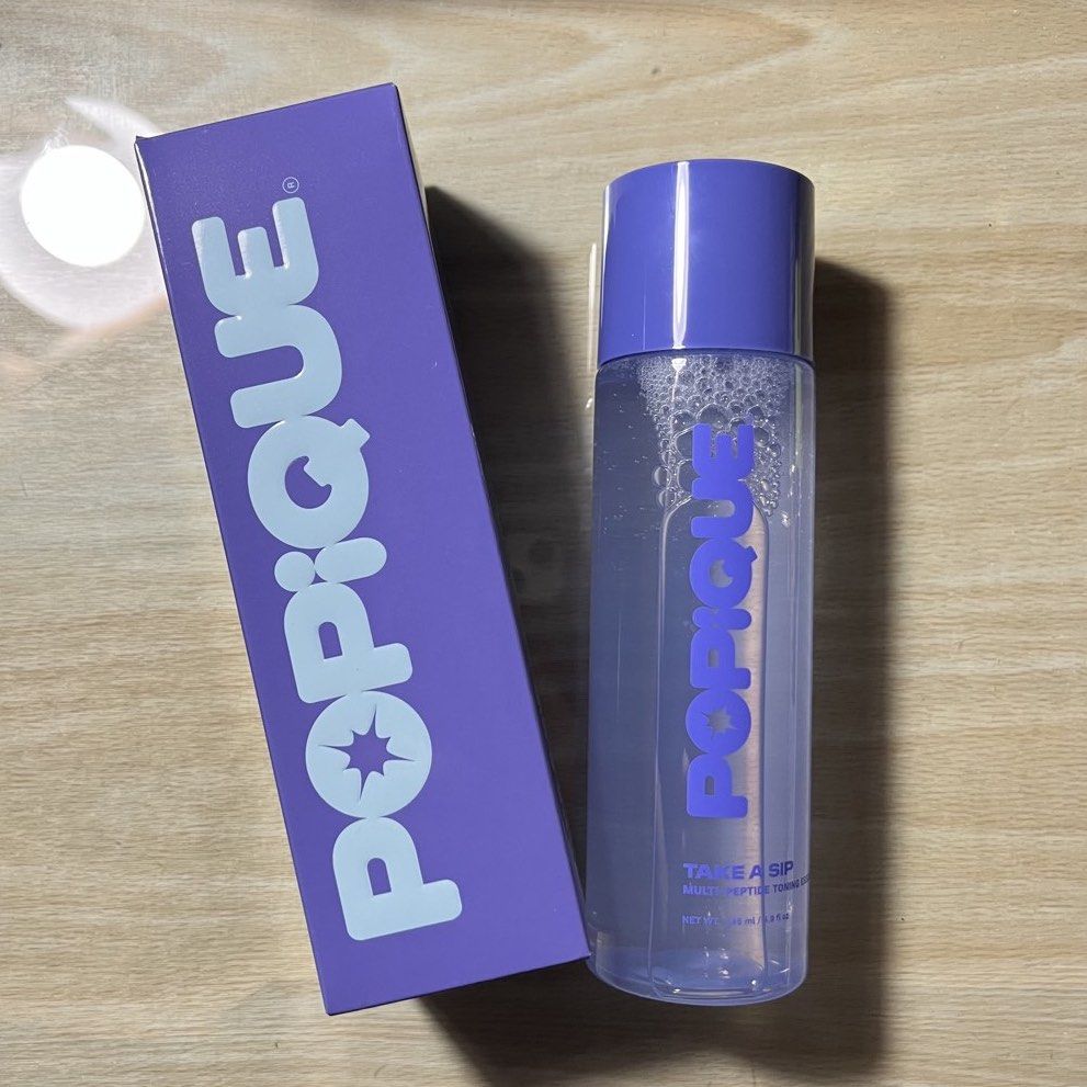 Popique Multi-Peptide Toning Essence (Category: Face Care) located in Valenzuela. Submitted by timibadoobee (Listing ID 1455235483, Image 1). Description: • brand new, never been used. • RFs: change of mind 🛵 can ship via lalamove / jnt.