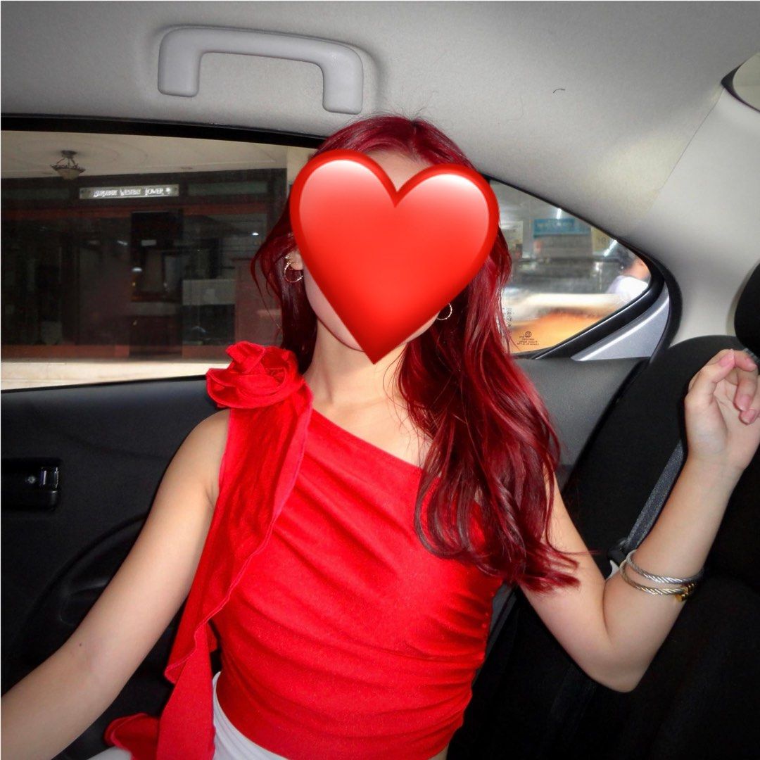 Red One Shoulder Crop Top with Ruffle Detail (Category: Sleeveless) located in Quezon City. Submitted by trendychic1919 (Listing ID 1455199012, Image 3). Description: - Trendy red one-shoulder crop top - Adorable ruffle detail on the shoulder strap - Used once - Size: S - Mode of payment: Gcash (Payment first) - Mode of delivery: Lalamove/Joyride/Angkas - Buyer is in charge of delivery fee - No cancellation once shipped - Location: Quezon City, n
