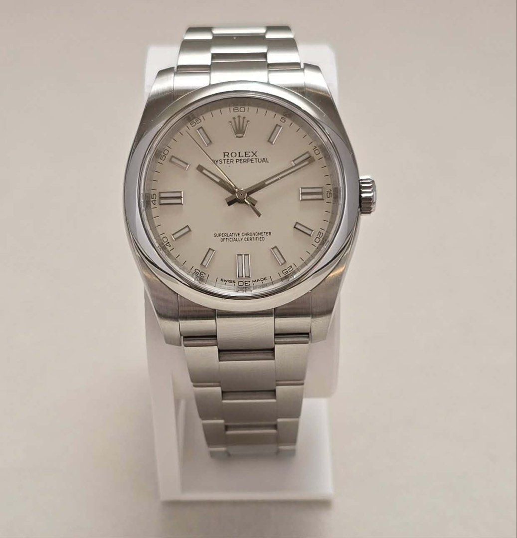 Rolex Oyster Perpetual 36 White (Category: Luxury Watches) located in San Juan City. Submitted by rhyswatchph (Listing ID 1455221135, Image 1). Description: Rolex Oyster Perpetual 36 White Year 2019 116000 Condition 9.8/10 Full Set 490,000.