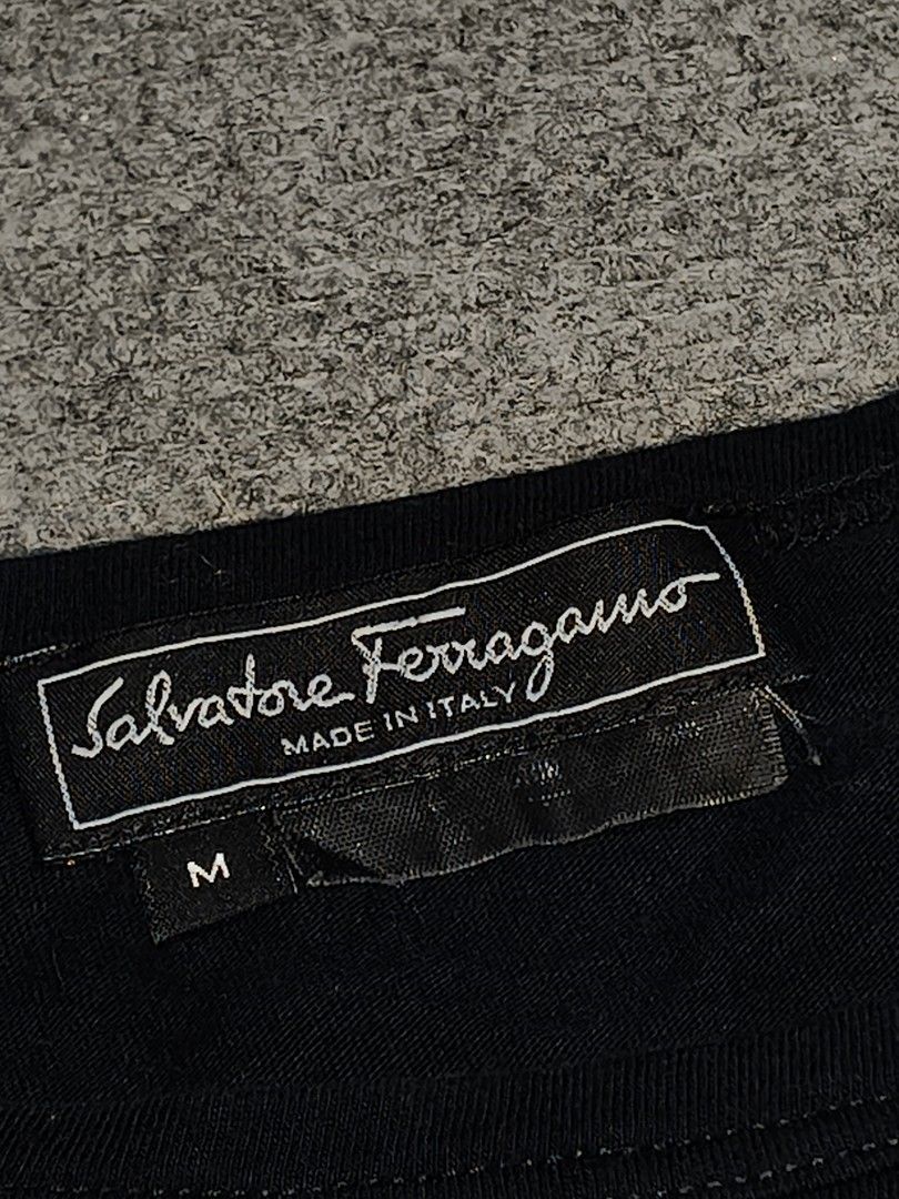 Salvatore Ferragamo Butterfly Tee (Category: Blouses) located in La Trinidad. Submitted by beenaged (Listing ID 1455177509, Image 3). Description: - Salvatore Ferragamo black t-shirt - Size M Medium women's armpit to armpit 18.5 inches shoulder to hem 23.5 inches Excellent price 880 location Baguio City shipping nationwide .