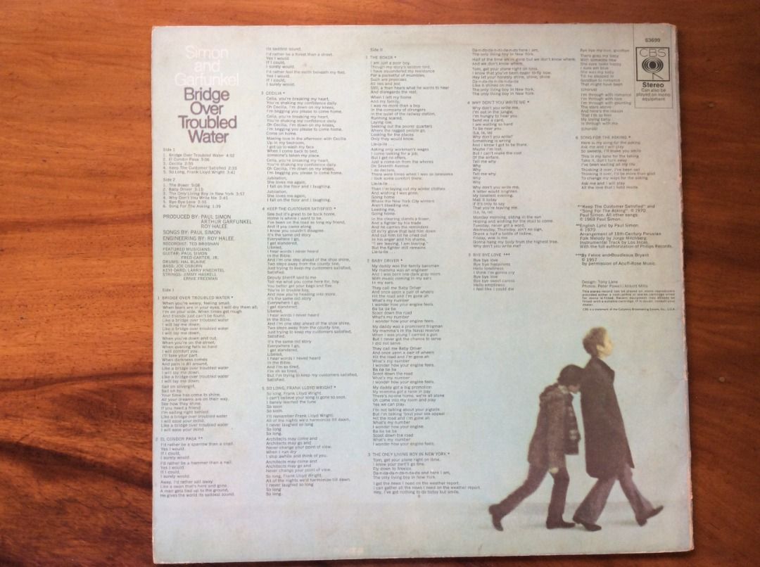 Simon & Garfunkel Bridge Over Troubled Water Vinyl Record (Category: Vinyls) located in Silang. Submitted by lorenzo0000 (Listing ID 1455174390, Image 2). Description: - Classic Simon & Garfunkel vinyl record - Album: 'Bridge Over Troubled Water' - Features all iconic songs - Includes album cover and vinyl record - Great addition to any music collection.