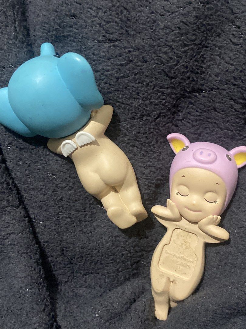 Sonny Angel Elephant & Piggy Figures (Category: Designer & Blind Box Toys) located in Manila. Submitted by summerblossomspring (Listing ID 1455216088, Image 2). Description: - Sonny Angel Hippers series - Includes Elephant and Pig hippers - Both figures feature signature wings - NO NANO TAPE, NO BOX - if individually sold: ELEPHANT - ₱ 350 PIG - ₱450 BOTH - ₱670 .