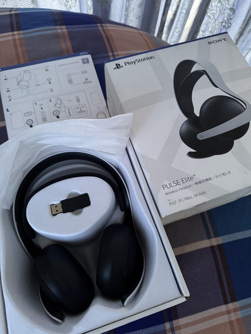 Sony PlayStation PULSE Elite Wireless Headset for PS5 PC Mac Mobile (Category: Headphones & Headsets) located in Las Pinas. Submitted by riabautista (Listing ID 1455189546, Image 1). Description: PS5 PULSE Elite Wireless Headset Selling my Sony PULSE Elite Wireless Headset (for PS5, PC/Mac, Mobile) — pristine condition, sparingly used with care, from a non-smoking household. ✅ No earpad peeling ✅ No discoloration ✅ No dirt or grime ✅ Complete pac