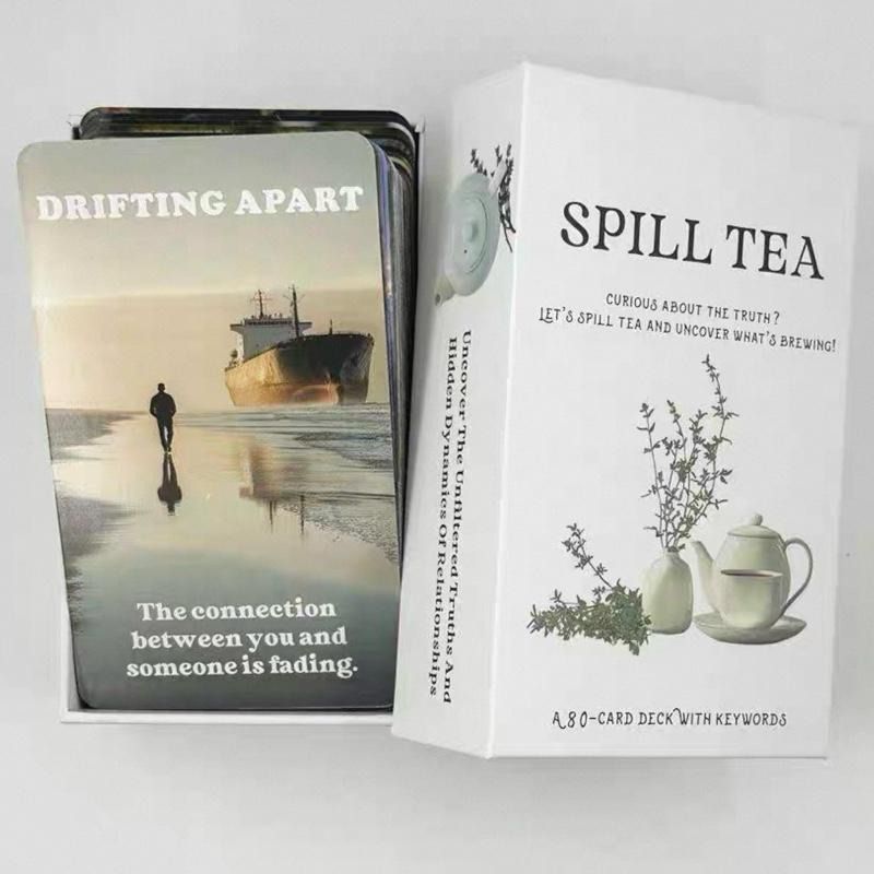 Spill Tea Oracle - Onhand, 80-Card Deck with Keywords (Category: Card Packs) located in Bacoor. Submitted by tarotstarofaquarius (Listing ID 1455286110, Image 2). Description: New and Sealed.