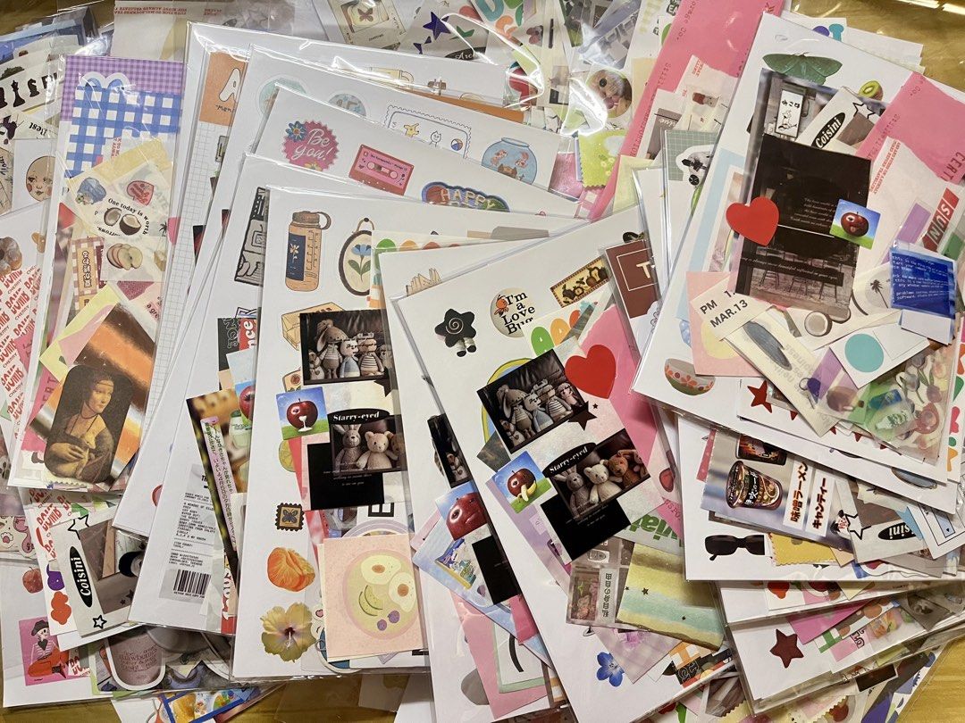 STATIONARY SET (Category: Stationery & School Supplies) located in Mandaluyong City. Submitted by new.michia (Listing ID 1455254790, Image 1). Description: FOR SALE JOURNALING BUNDLE💕 📎Mix of sticker sheets( all cute and aesthetic and new), washi tapes, stickers flakes, big stickers, letter sticker, background paper and more🍀 30pcs avail Price: 140 2 for 260 3 for 390 •No COD po 💵 MOP • Gotyme, Maribank • Bank Transfee (BDO) 🔽 See picture fo
