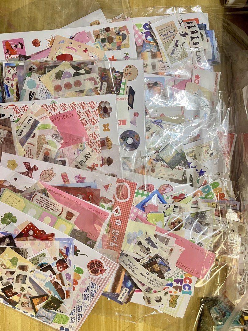 STATIONARY SET (Category: Stationery & School Supplies) located in Mandaluyong City. Submitted by new.michia (Listing ID 1455254790, Image 2). Description: FOR SALE JOURNALING BUNDLE💕 📎Mix of sticker sheets( all cute and aesthetic and new), washi tapes, stickers flakes, big stickers, letter sticker, background paper and more🍀 30pcs avail Price: 140 2 for 260 3 for 390 •No COD po 💵 MOP • Gotyme, Maribank • Bank Transfee (BDO) 🔽 See picture fo