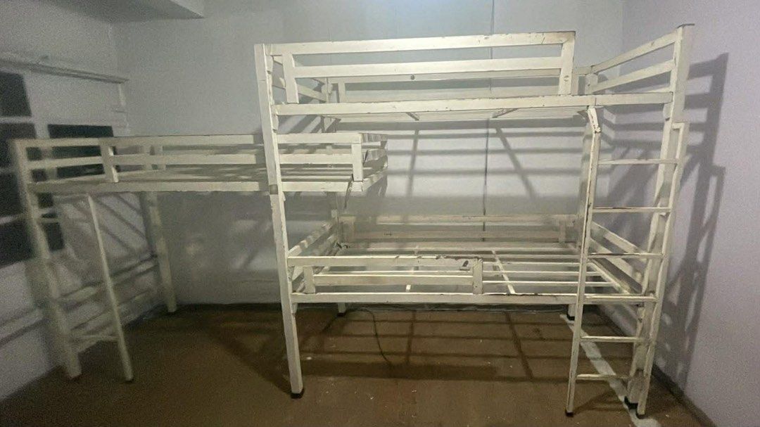Triple Deck Bed (Category: Bed Frames & Mattresses) located in Manila. Submitted by alldayshoppinggirl (Listing ID 1455152716, Image 1). Description: Triple deck bed Collapsible Easy to assemble No screw needed.