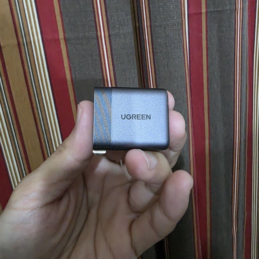 Ugreen Nexode Air 45 watts (Category: Chargers & Cables) located in Muntinlupa City. Submitted by gerald520 (Listing ID 1455243160, Image 2). Description: Nexode Air 45w GaN Fast Charger USB Type C Ultra-Compact AirPyra""eec Charge upto 500%*Faster Thermal Guard Safe&Reliable Foldable Plug Compatible with Android & iOS online shop: 600 pesos price price negotiable.