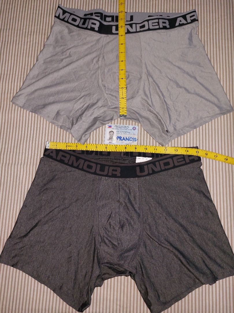 Under Armour Men's Boxer Brief, Light+Dark Gray, Large (Category: Underwear) located in Antipolo. Submitted by cyknap2001 (Listing ID 1455318588, Image 2). Description: Under Armour Men's Boxer Brief, Light+Dark Gray (2 per box) Size Large on tags 90% Polyester, 10% Elastane MOP - payment first sa gcash 2 boxes available, PHP1750 per box .