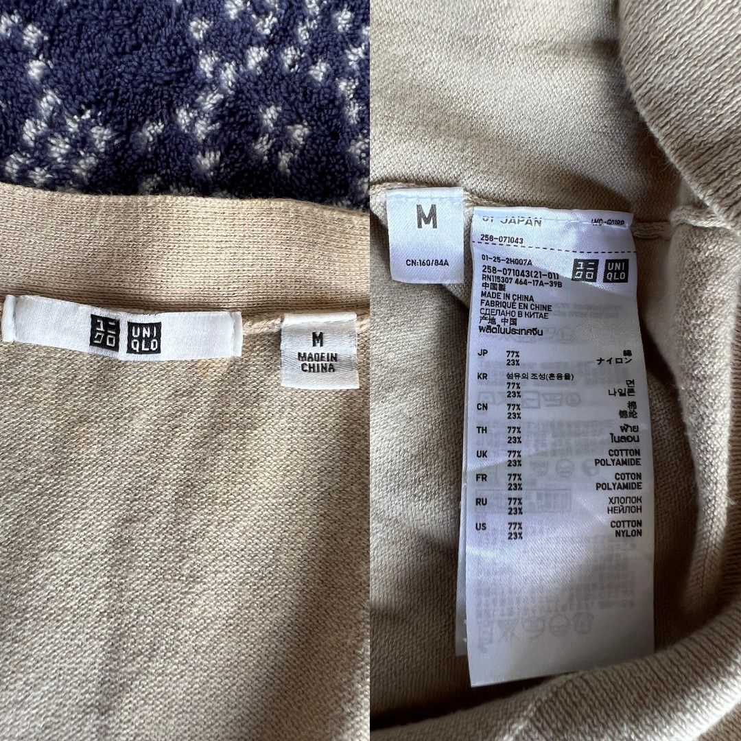 Uniqlo Cardigan Sweater (Category: Coats, Jackets and Outerwear) located in Quezon City. Submitted by all_items_50_each (Listing ID 1455171418, Image 3). Description: Uniqlo vintage Button Down Cardigan Size on tag: M *yellowish stains (due to storage) Measurements posted for reference Actual pics posted, pa browse nalang po NO WW 💲ALL ITEMS 50 💰MOP: GCASH ➕Add shipping fee ❌NO rush shipping, meet up, haggling ✔️for rush, use grab/lalamove 🚫NO