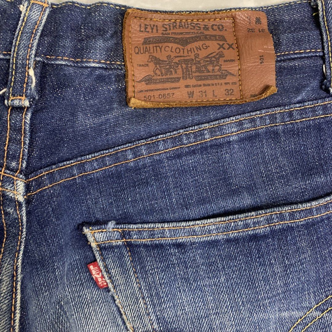 Vintage Levi's 501 Big E Selvedge (Category: Shorts) located in Butuan. Submitted by 8600_recycled.hyp3 (Listing ID 1455301290, Image 3). Description: 31W x 22L Excellent Rare find Cut into shorts 1500.