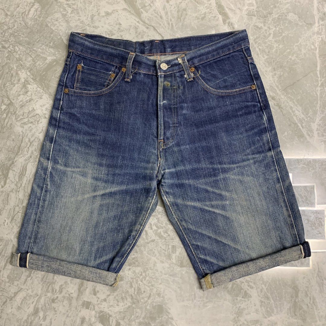 Vintage Levi's 501 Big E Selvedge (Category: Shorts) located in Butuan. Submitted by 8600_recycled.hyp3 (Listing ID 1455301290, Image 1). Description: 31W x 22L Excellent Rare find Cut into shorts 1500.