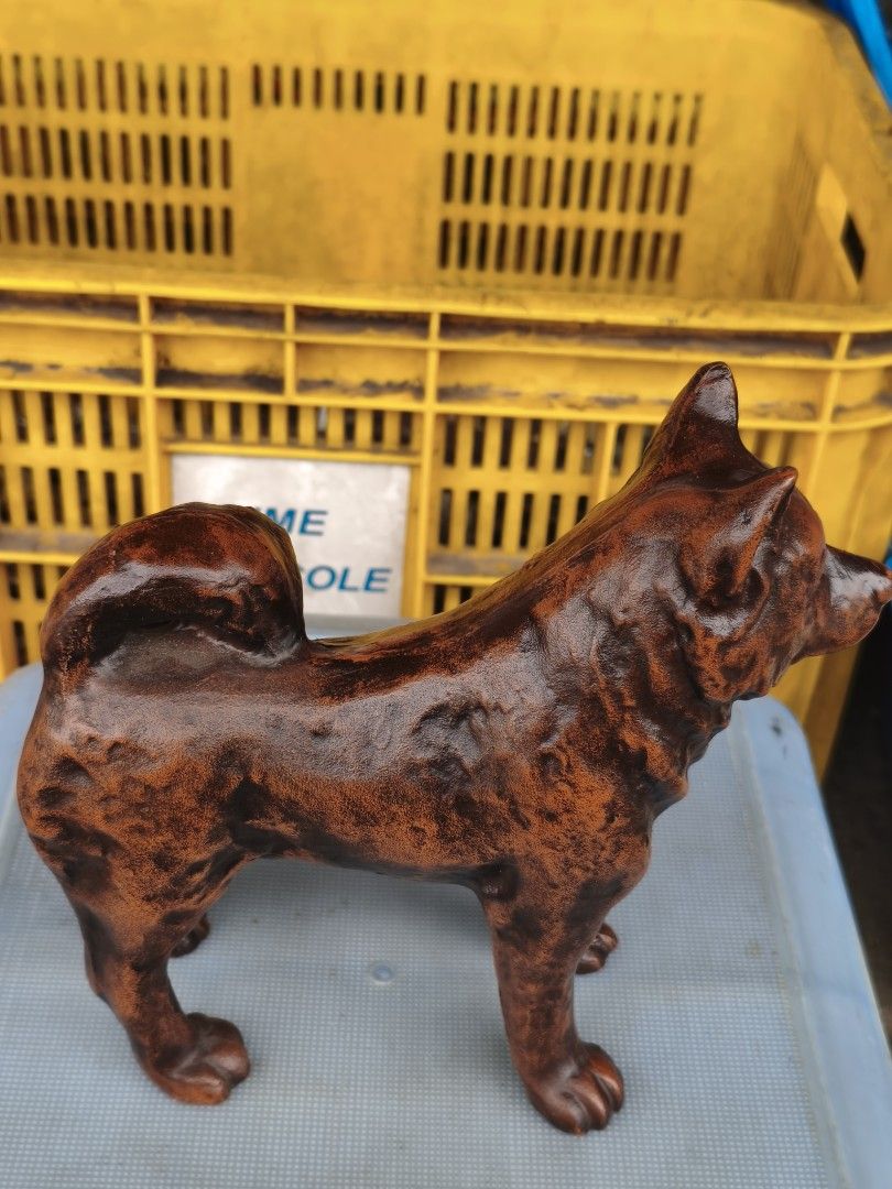 Vintage Style Dog Figurine - Brown (Category: Figurines & Statues) located in Manila. Submitted by yumeko_27 (Listing ID 1455190592, Image 1). Description: - Unique dog statue with a cool, rustic brown finish. - Ideal for displaying on shelves or tables. - Adds character and charm to any room. - Approximately the size of a small dog..
