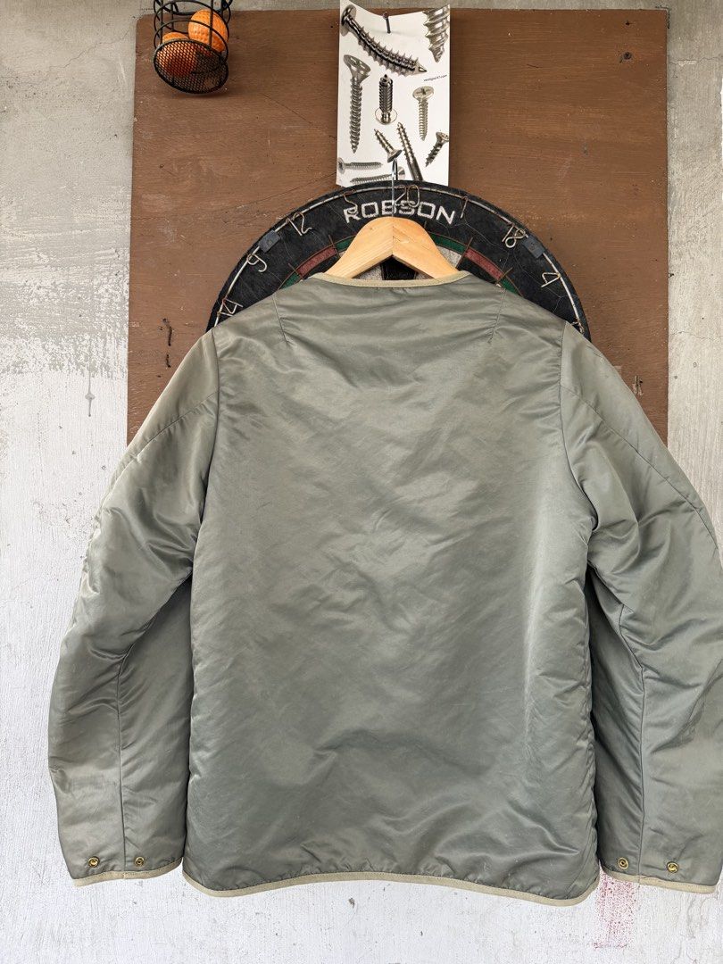 Visvim Iris Liner Reversible Jacket (Category: Coats, Jackets and Outerwear) located in Makati City. Submitted by thethrilltofind (Listing ID 1455145088, Image 3). Description: Visvim Iris Liner Reversible Jacket 2016 AW Season Size 1 on tag, fits Medium Dimes: 21x26 Inclusion(s): OG Canvas Tote Bag Signs of usage: minimal scratches, stains & fading. ₱15,000.