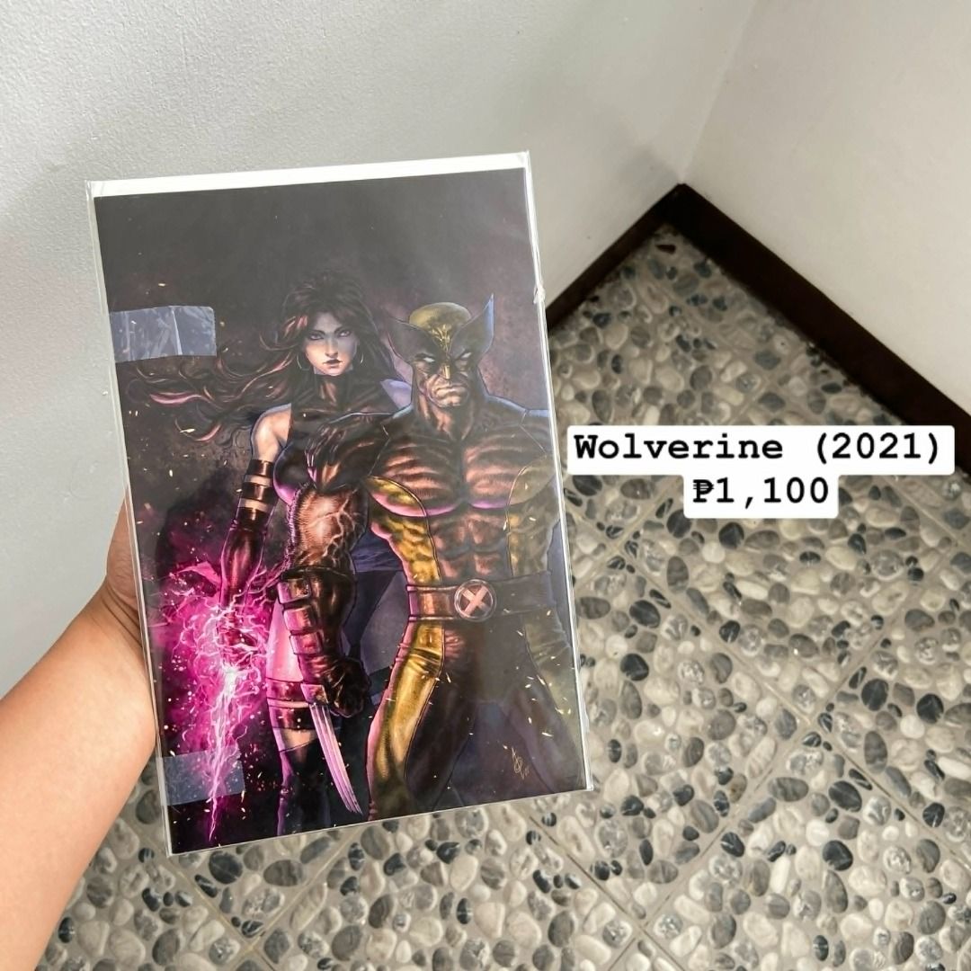 WOLVERINE & ULTIMATE WOLVERINE COMIC BOOKS COLLECTION (Category: Comics & Manga) located in Rizal. Submitted by chloeysabelperez-gonzalez (Listing ID 1455232675, Image 1). Description: Selling a collection of Wolverine and Ultimate Wolverine comic books. Includes issues from 1998, 2021, and 2026. Great additions for any Marvel fan. All comics are in protective sleeves. Prices vary per issue. Please check photos for details! 📥 Message me for more