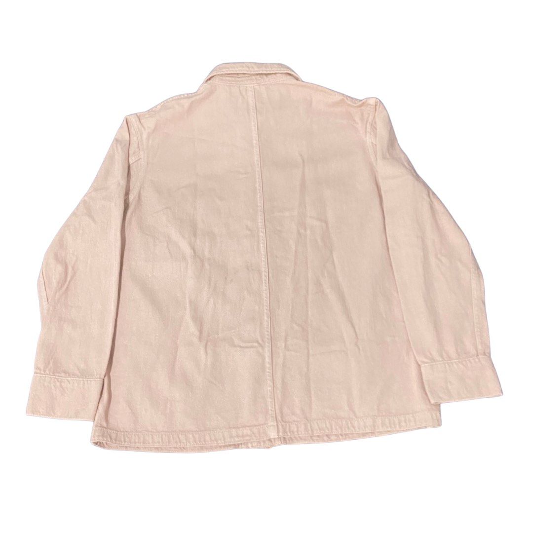 ZARA Pink Essential Chore Workwear Button Down Long Sleeve (Category: Formal Shirts) located in San Jose. Submitted by _kentsthrift (Listing ID 1455312263, Image 2). Description: -Dimensions, Details and condition included in the listing -Please see measurement before buying -Pictures may vary due to lighting Issue: very slight damage at front and back as taken in the picture -Overall in Excellent condition.